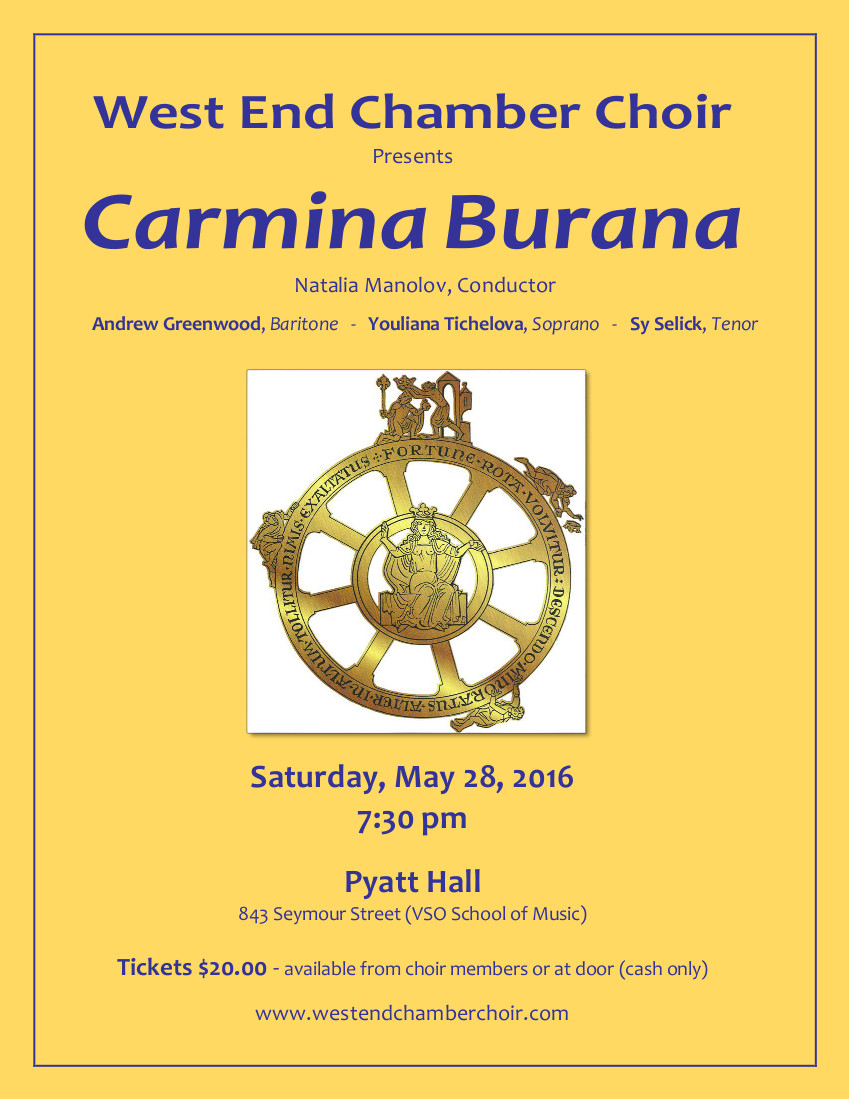 Carmina Burana May 28, 2016